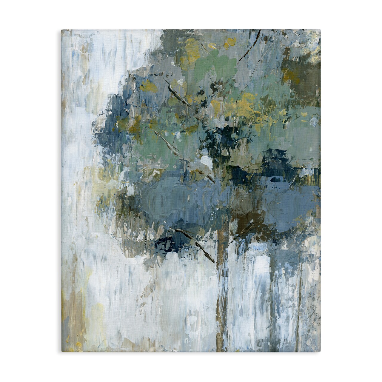 Stupell Industries Distressed Lone Tree Canvas Wall Art Design by Nan